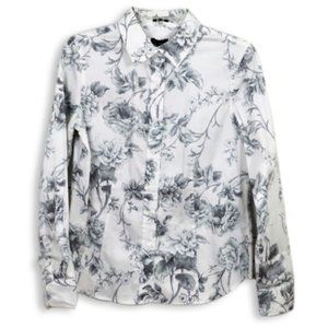 Talbots Floral Button Down Top   Size 8
